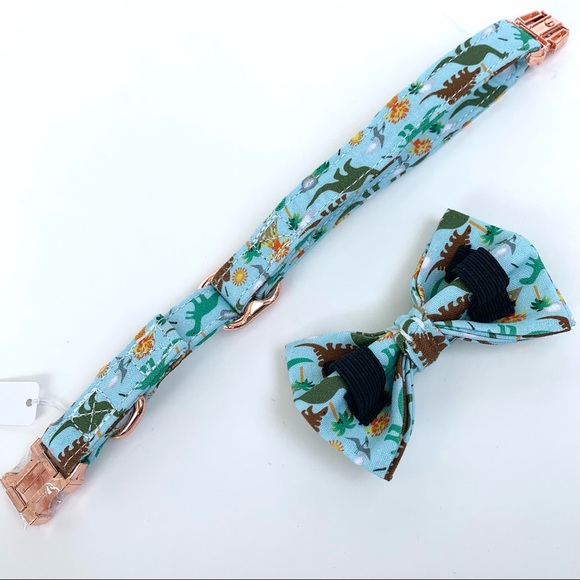 Dog Dinosaur Dog Collar With Removable Bow Tie New Xs Poshmark
